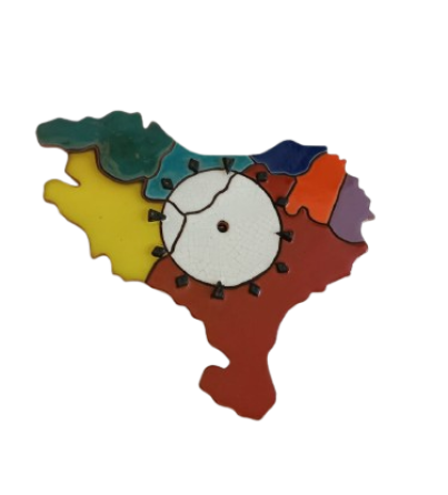 RELOJ PARED MAPA EUSKAL HERRIA